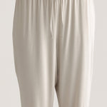 Muse Long PJs — Dusk: Relaxed-fit, light beige pajama pants with drawstring waist.