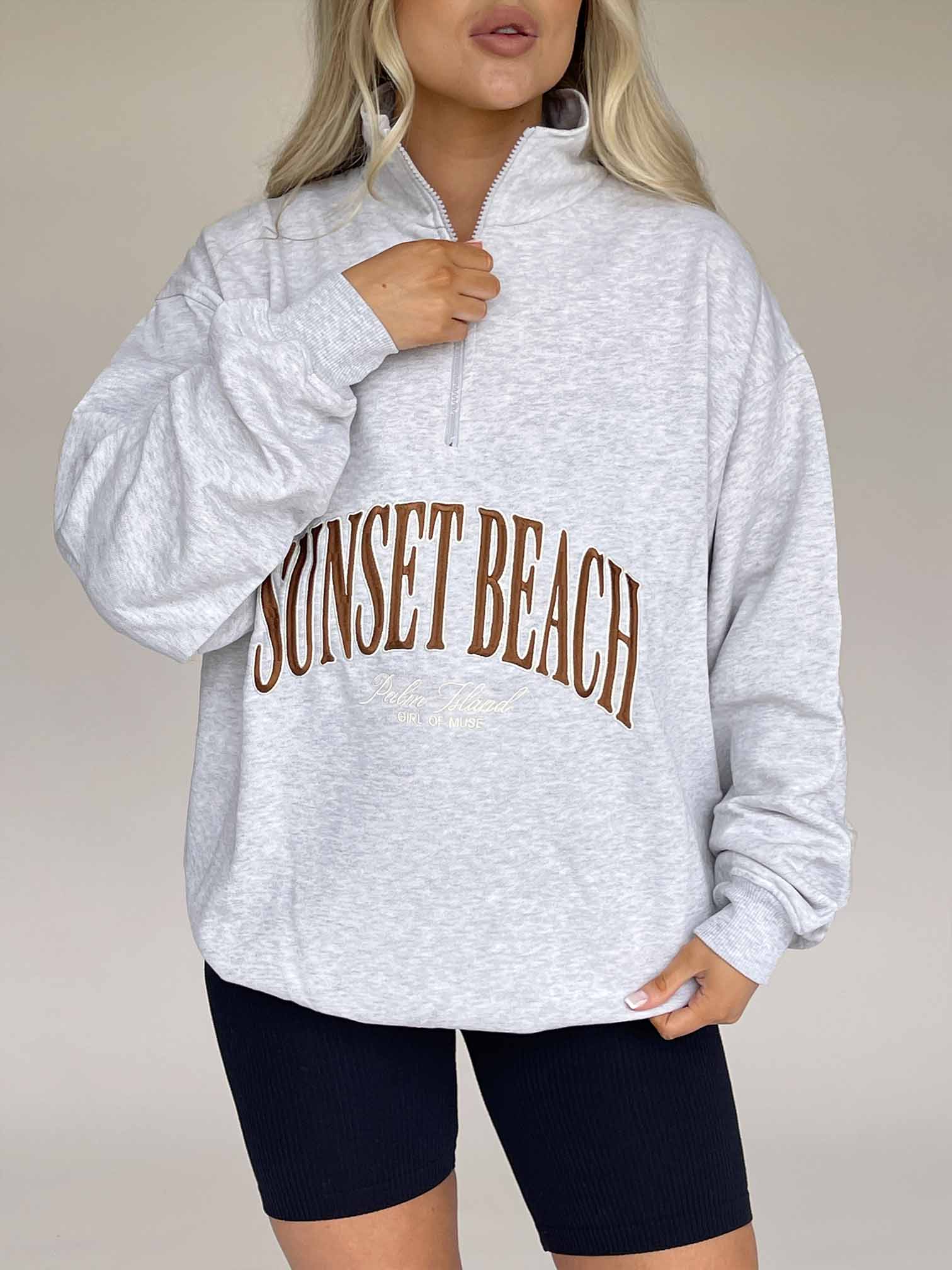 Sunset Beach HalfZip Girl Of Muse