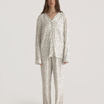 Muse Long PJs — Rose Garden: Women's floral pajama set in a delicate rose garden print. Features a collared shirt and comfortable pants.