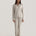Muse Long PJs — Dusk:  Women's beige long-sleeve pajama set with white piping detail.