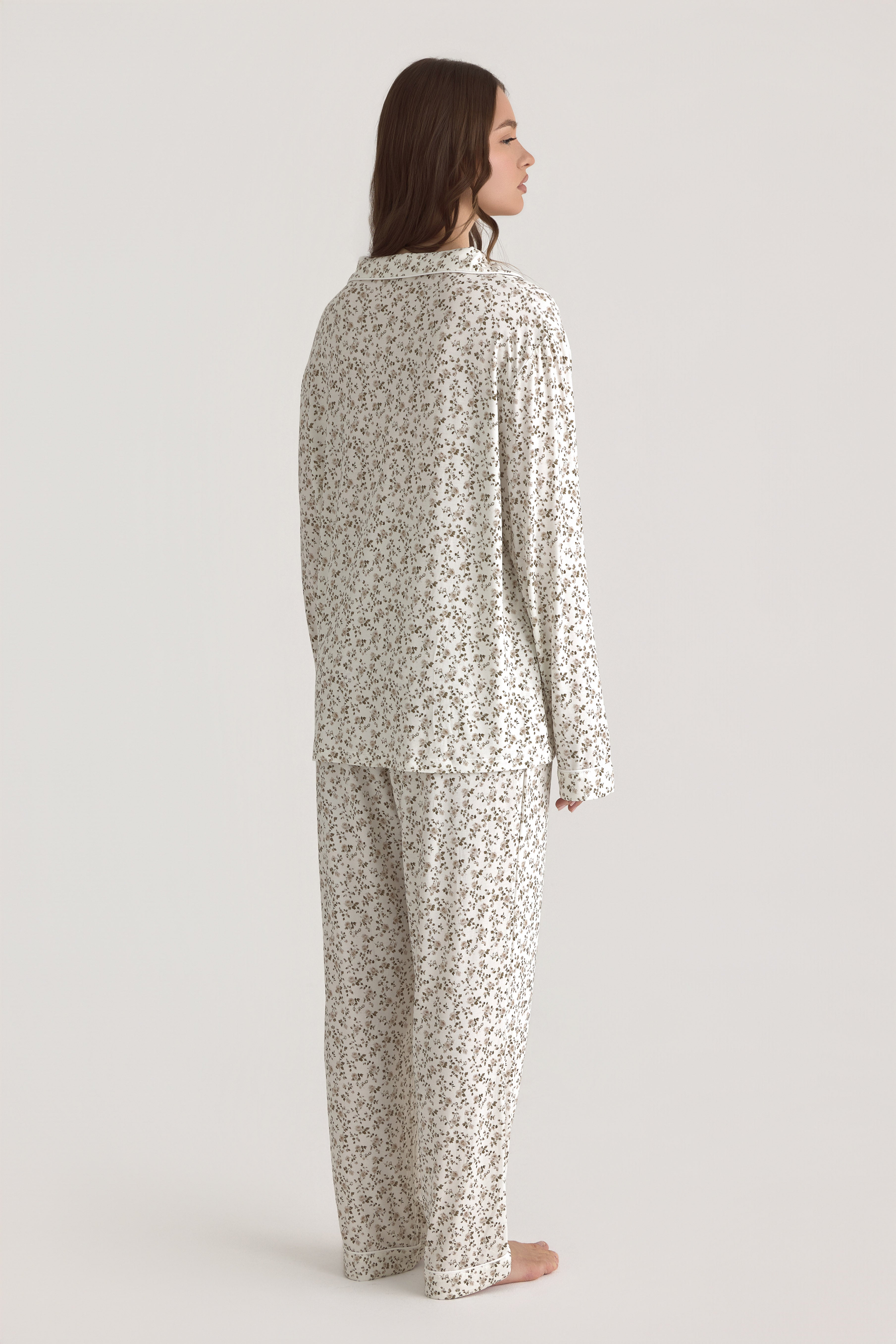 Muse Long PJs — Rose Garden: Women's long-sleeve pajama set in a delicate rose garden print.  Comfortable and stylish.