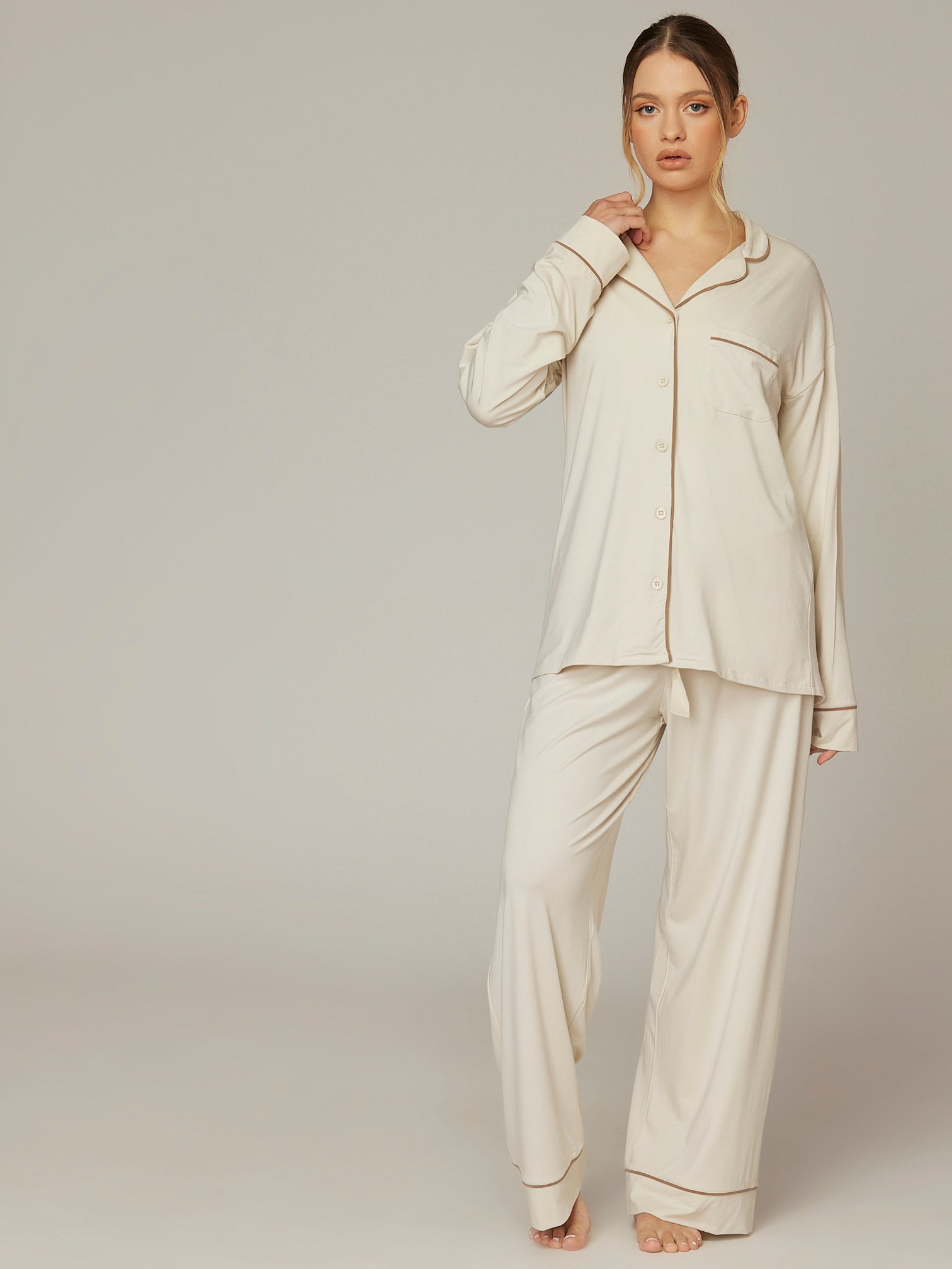Bamboo Pyjama Set - Cream